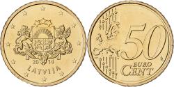 World Coins - Latvia, 50 Centimes, 2014, Stuttgart, Nordic gold,