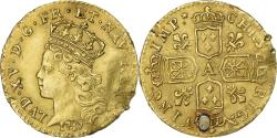 World Coins - France, Louis XV, 1/4 louis d'or de Noailles, 1717, Paris, Gold,