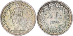 World Coins - Coin, Switzerland, 1/2 Franc, 1960