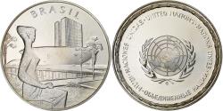 World Coins - France, Medal, Nations Unies, Brasil, Silver,