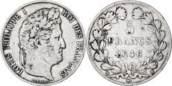 World Coins - France, Louis Philippe I, 5 Francs, 1846, Strasbourg, Silver,