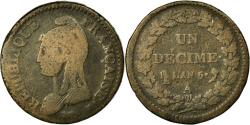 World Coins - Coin, France, Dupré, Decime, AN 5, Paris, , Bronze, KM:644.1