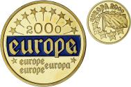 World Coins - France, Medal, Europe, Europa, Politics, 2000, , Copper Gilt