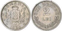 World Coins - Romania, Ferdinand I, 2 Lei, 1924, Brussels, Copper-nickel, , KM:47