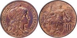 World Coins - France, 10 Centimes, Dupuis, 1916, Paris, Bronze, , Gadoury:277, KM:843