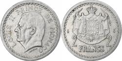 World Coins - Monaco, Louis II, 2 Francs, 1943, Aluminum, , Gadoury:MC 133, KM:121