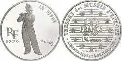 World Coins - France, 10 Francs-1.5 Euro, Le Fifre by Edouard Manet, 1996, Paris, BE, Silver
