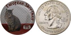 Us Coins - United States, Token, Cats, European Shorthair, Copper-nickel,
