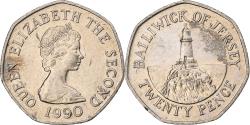 World Coins - Jersey, 20 Pence, 1990