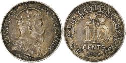 World Coins - Ceylon, George V, 10 Cents, 1912, Silver, , KM:104
