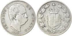 World Coins - Coin, Italy, Umberto I, Lira, 1887, Milan, , Silver, KM:24.2