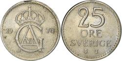 World Coins - Coin, Sweden, Gustaf VI, 25 Öre, 1970, , Copper-nickel, KM:836