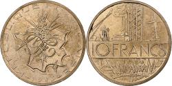 World Coins - France, 10 Francs, Mathieu, 1985, Paris, Tranche B, Copper-Nickel-Aluminum