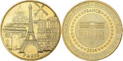 World Coins - France, Token, Monuments de Paris, 2014, Copper-nickel Aluminium, MDP,
