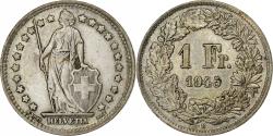 World Coins - Switzerland, Franc, 1945, Bern, Silver, , KM:24