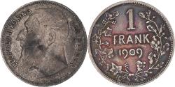 World Coins - Coin, Belgium, Leopold II, Frank, 1909, Royal Belgium Mint, , Silver