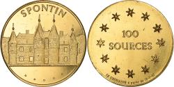 World Coins - Belgium, Token, 100 Sources - Spontin, 1982, Copper,