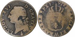 World Coins - France, Louis XVI, Sol, 1791, Metz, Copper, , Gadoury:350