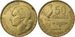 World Coins - France, 50 Francs, Guiraud, 1953, Beaumont - Le Roger, Aluminum-Bronze