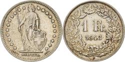 World Coins - Coin, Switzerland, Franc, 1943, Bern, , Silver, KM:24
