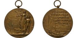 World Coins - France, Medal, Fédération Gymnastique et Sportive, Nantes, 1909, Bronze