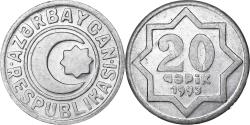 World Coins - Azerbaijan, 20 Qapik, 1993, Aluminum,