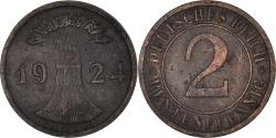 World Coins - Coin, GERMANY, WEIMAR REPUBLIC, 2 Rentenpfennig, 1924, Stuttgart,