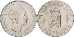 World Coins - Luxembourg, Charlotte, 5 Francs, 1962, Luxembourg, Copper-nickel,