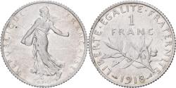 World Coins - France, Franc, Semeuse, 1918, Paris, flan clipé, Silver, , KM:844.1
