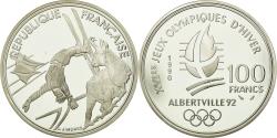 World Coins - Coin, France, Free-style skier, 100 Francs, 1990, BE, , Silver, KM:983