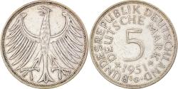World Coins - Coin, GERMANY - FEDERAL REPUBLIC, 5 Mark, 1951, Karlsruhe, , Silver