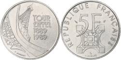 World Coins - France, Tour Eiffel, 5 Francs, 1989, Monnaie de Paris, , Copper-nickel