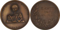 World Coins - France, Medal, Cours Normal des Billettes, Solfège, Musique, 1911,