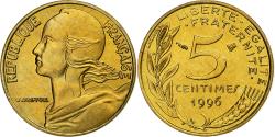World Coins - France, 5 Centimes, Marianne, 1996, Paris, BU, Aluminum-Bronze,