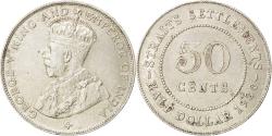 World Coins - Coin, Straits Settlements, George V, 50 Cents, 1920, , Silver, KM:35.1