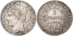 World Coins - Coin, France, Cérès, Franc, 1871, Bordeaux, , Silver, KM:822.2