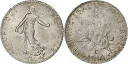World Coins - France, 2 Francs, Semeuse, 1914, Castelsarrasin, Silver, , KM:845.2
