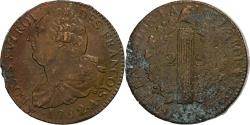 World Coins - France, Constitution, 2 Sols, 2 sols françois, 1792 / AN 4, Paris, Bronze