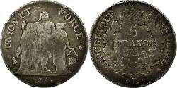 World Coins - Coin, France, Union et Force, 5 Francs, AN 6, Bayonne, , Silver