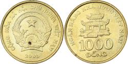 World Coins - Vietnam, SOCIALIST REPUBLIC, 1000 Dông, 2003, Vantaa, Brass plated steel
