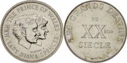 World Coins - France, Medal, Prince of Wales and Diana Spencer, Les grands destins du XXe
