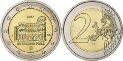 World Coins - Germany, 2 Euro, Rheinland-Pfalz, 2017, Hamburg, Bi-Metallic,