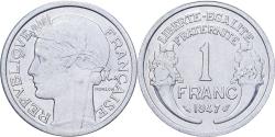 World Coins - Coin, France, Morlon, Franc, 1947, Paris, VF(30-35), Aluminum, KM:885a.1