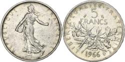 World Coins - France, Semeuse, 5 Francs, 1966, Paris, , Silver, KM:926, Gadoury:770