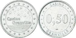 World Coins - France, Token, Casino de Granville, 50 Centimes de Franc, Game Token,