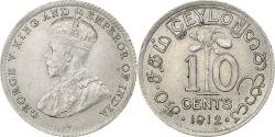 World Coins - Ceylon, George V, 10 Cents, 1912, London, Silver, , KM:104