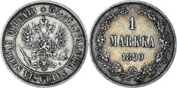 World Coins - Coin, Finland, Alexander III, Markka, 1890, Helsinki, , Silver, KM:3.2