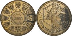 World Coins - France, Medal, L'Europe, La Semeuse, Politics, 2001, , Copper-nickel