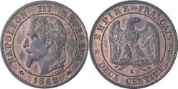 World Coins - France, Napoleon III, 2 Centimes, 1862, Bordeaux, , Bronze, KM:796.6