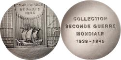 World Coins - France, Medal, COnférence de Paris de 1946, History, , Silvered bronze